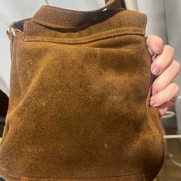 Quiksilver Suede Brown Crossbody Bag - Picture 9 of 10